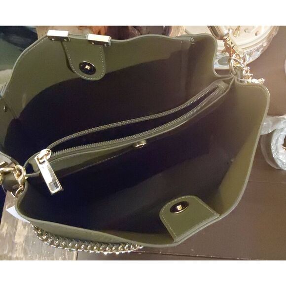 NWT~Gorgeous ALDO Nalaynaax Khaki Bucket Bag - Picture 3 of 8